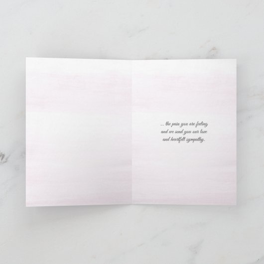 Bloeding Hartsympathie Bedankkaart (Binnen)