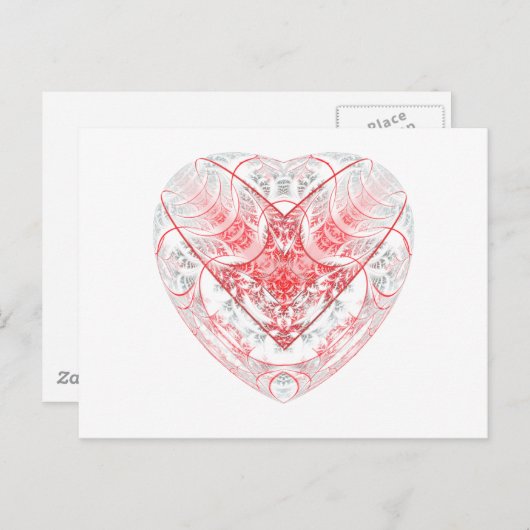 Bloeding Hartwit Briefkaart (Voorkant / Achterkant)