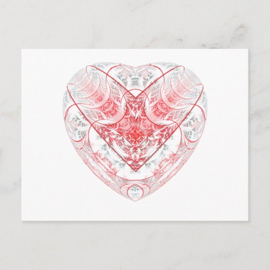 Bloeding Hartwit Briefkaart (Voorkant)