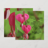Bloeding Hearts Wedding Invitatie Kaart (Voorkant / Achterkant)