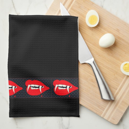 Bloeding Vampierhoeken Theedoek (Quarter Fold)