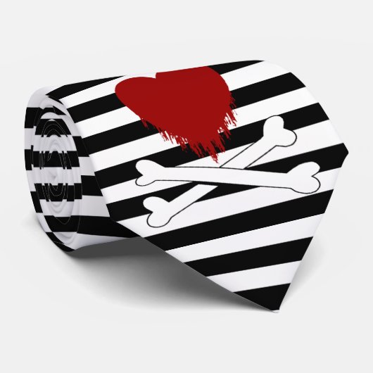 Bloeding van hart en gekruiste botten: stropdas (Opgerold)