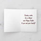 BLOEDINGEN AAN U/UW GEZIN EENVOUDIGER FEESTDAGEN KAART (Binnen)