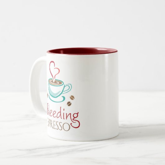 Bloedingen Espresso Grote Mok (Voorkant links)