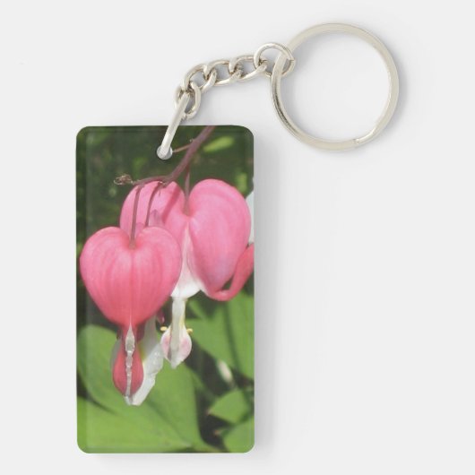 Bloedingen Hart Acryl Rechthoek Sleutelhanger (achterkant)