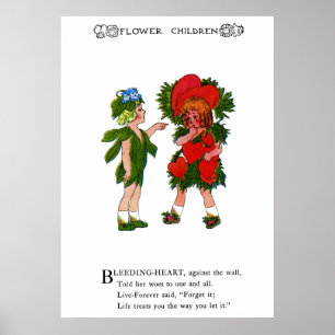 Bloedingen, hart en Live Forever Poster