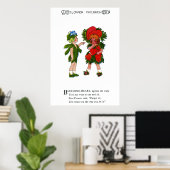 Bloedingen, hart en Live Forever Poster (Thuiskantoor)