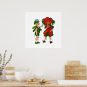 Bloedingen, hart en Live Forever Poster (Keuken)