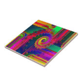 Bloedingskleuren Fractal Tegeltje (Zijkant)
