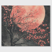 Bloedinmaan Sakura Inktwassing (2) Cadeaupapier (Vlak)