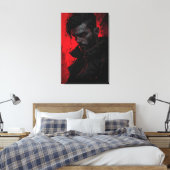 Bloedjager Donker Portret Canvas Afdruk (Insitu (Slaapkamer))