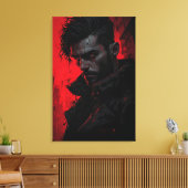 Bloedjager Donker Portret Canvas Afdruk (Insitu (Woonkamer))
