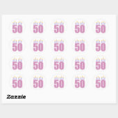 Bloedkaarsen (roze / Paars) Ronde Sticker (Vel)