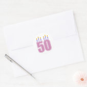 Bloedkaarsen (roze / Paars) Ronde Sticker (Envelop)
