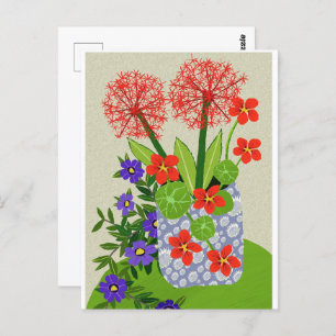 Bloedkalk, Surfinie en Nasturtium Briefkaart