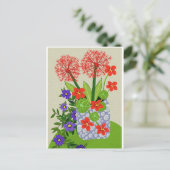 Bloedkalk, Surfinie en Nasturtium Briefkaart (Staand voorkant)