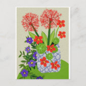 Bloedkalk, Surfinie en Nasturtium Briefkaart (Voorkant)