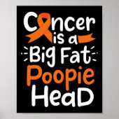 Bloedkanker Awareness Lint Leukemie Poopie Head Poster (Voorkant)