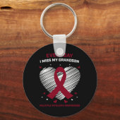 Bloedkanker Awareness Producten Kleinzoon Multiple Sleutelhanger (Voorkant)