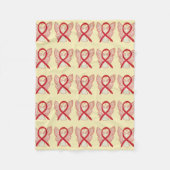 Bloedkanker Bewustmaking Rode ribbon flacon Fleece Deken (Voorkant)