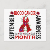 Bloedkanker Bewustmakingsmaand Bloedstollingslint  Briefkaart (Voorkant)