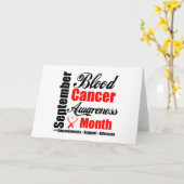 Bloedkanker Bewustmakingsmaand september Kaart (Gele Bloem)