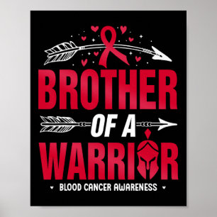 Bloedkanker Bewustzijn Broer Van Een Krijger Rode Poster