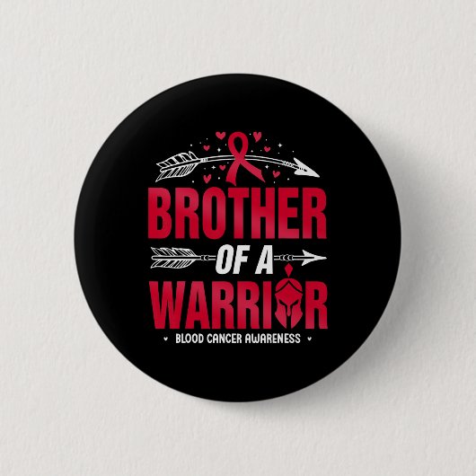 Bloedkanker Bewustzijn Broer Van Een Krijger Rode Ronde Button 5,7 Cm (Voorkant)