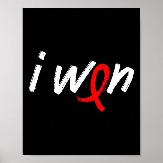 Bloedkanker Bewustzijn - Ik Won Survivor Fighter Poster (Voorkant)