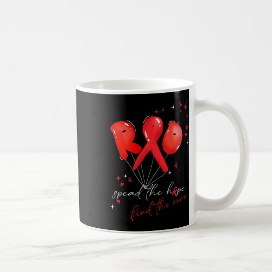 Bloedkanker bewustzijn Rood De hoop verspreiden Koffiemok (Rechts)