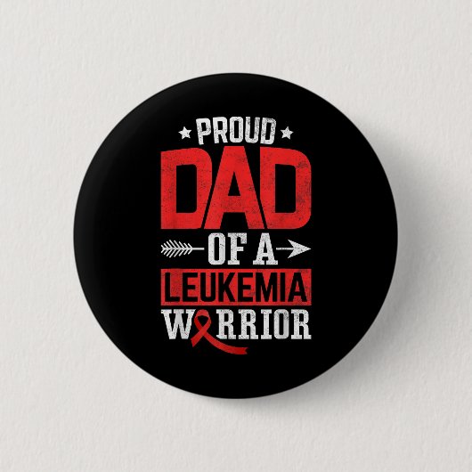 Bloedkanker Bewustzijn Trots Vader Van Een Leukemi Ronde Button 5,7 Cm (Voorkant)