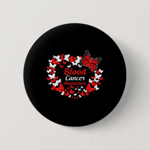 Bloedkanker bewustzijn vlinder kleding rode lint ronde button 5,7 cm