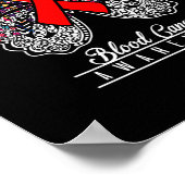 Bloedkanker bewustzijn Vlinder Liefhebbers Cadeaus Poster (Hoek)