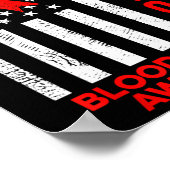 Bloedkanker Bewustzijn Warrior Amerikaanse Vlag Ro Poster (Hoek)