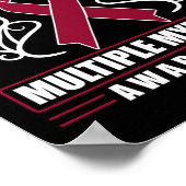 Bloedkanker die ik Bourgogne voor multipel myeloom Poster (Hoek)