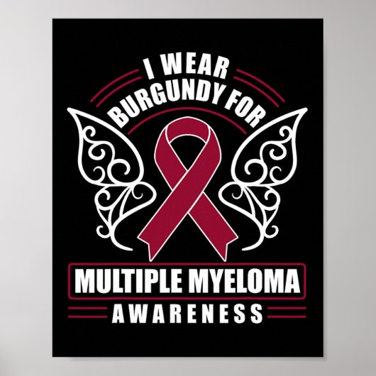 Bloedkanker die ik Bourgogne voor multipel myeloom Poster (Voorkant)