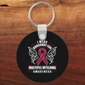 Bloedkanker die ik Bourgogne voor multipel myeloom Sleutelhanger (Achterkant)