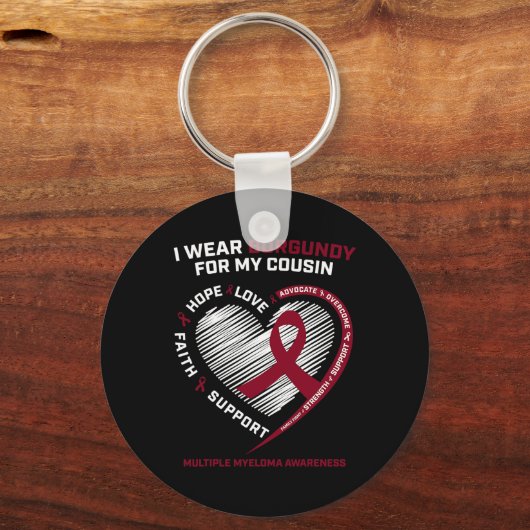 Bloedkanker Draag Bourgondisch neefje multipel mye Sleutelhanger (Voorkant)