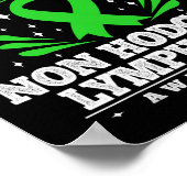 Bloedkanker Gift Non Hodgkin-Lymfoom Awareness R Poster (Hoek)