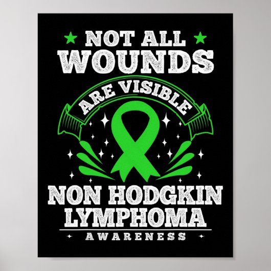 Bloedkanker Gift Non Hodgkin-Lymfoom Awareness R Poster (Voorkant)