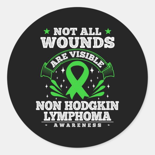 Bloedkanker Gift Non Hodgkin-Lymfoom Awareness R Ronde Sticker (Voorkant)