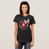 Bloedkanker Hart Cross Gift Survivor Warrior T-shirt (Voorkant volledig)