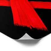 Bloedkanker HIVAIDS Awareness Red Ribbon Week Awa Poster (Hoek)