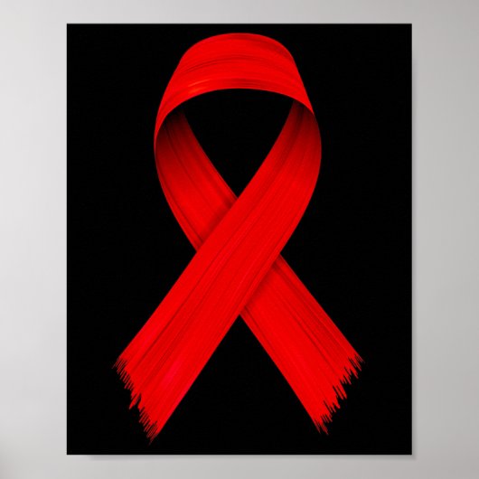 Bloedkanker HIVAIDS Awareness Red Ribbon Week Awa Poster (Voorkant)
