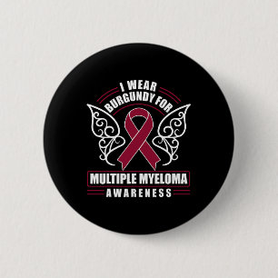 Bloedkanker Ik draag bordeauxrood voor multipel my Ronde Button 5,7 Cm