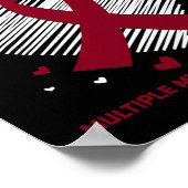 Bloedkanker Ik Draag Bourgondië Moeder Multipel My Poster (Hoek)