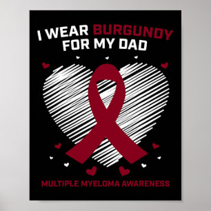 Bloedkanker Ik Draag Burgundy Vader Multiple Myelo Poster