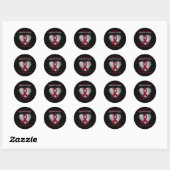 Bloedkanker in het geheugen van vriend multipel my ronde sticker (Vel)