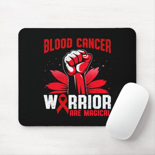 Bloedkanker krijgers zijn magische eenhoorn rode r muismat (Met muis)