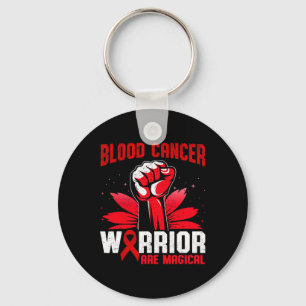 Bloedkanker krijgers zijn magische eenhoorn rode r sleutelhanger